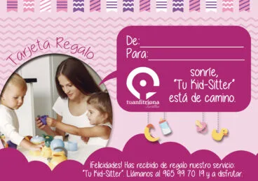 ta tarjeta regalo kid sitter