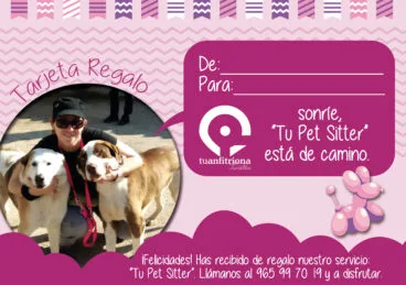 ta tarjeta regalo pet sitting