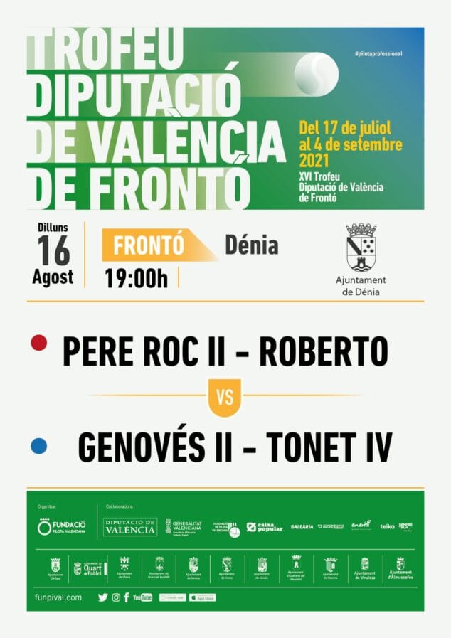Imagen: Cartel Trofeu Diputació de Valènica de Frontó en Dénia