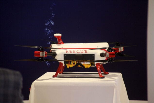 Imagen: Dron que se utilizará para las situaciones de rescate en el mar