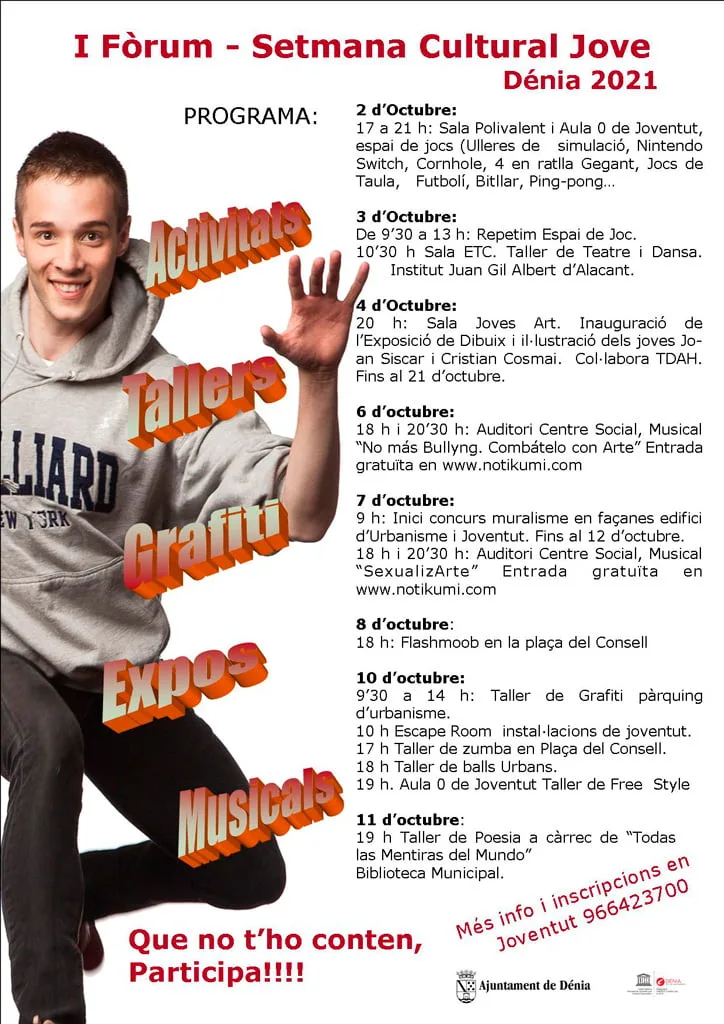 Cartel Semana Cultural Joven Dénia 2021