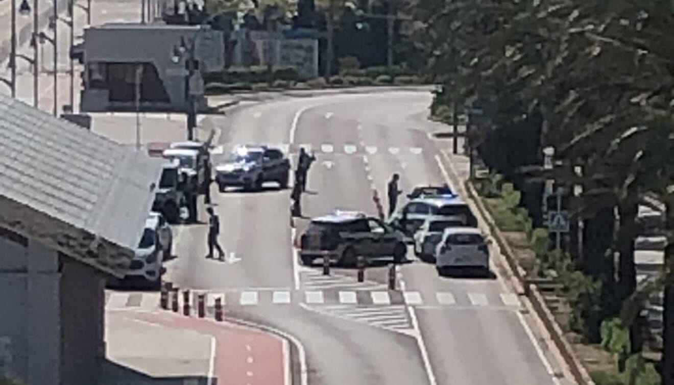 Imagen de archivo de un control policial en la explanada Cervantes