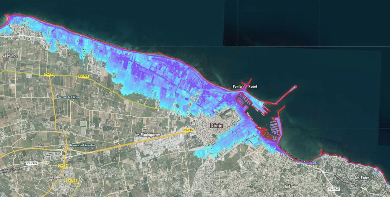 Posibles inundaciones pronosticadas en Dénia para mitad de siglo