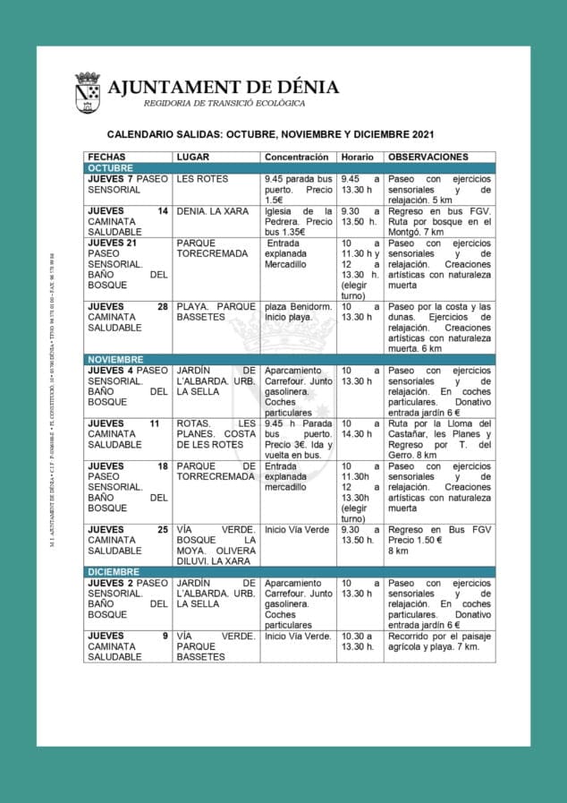 Imagen: Programación de rutas 'Respira Natura'