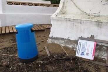 Señalización arrancada por el temporal