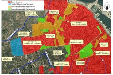 ambito del pge en el aea urbana de denia con indicacion de los cauces existentes en el informe de 2019