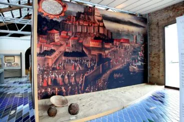 Embarcamiento de los moriscos en el puerto de Dénia, de Vicent Mestre en 1613, olio sobre lienzo