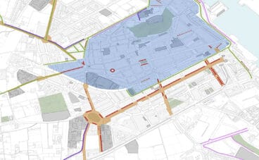 la linea roja continua indica las plazas que se eliminaran la discontinua el cambio de bateria a cordon