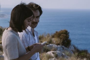 los protagonistas de la pelicula durante su rodaje en denia