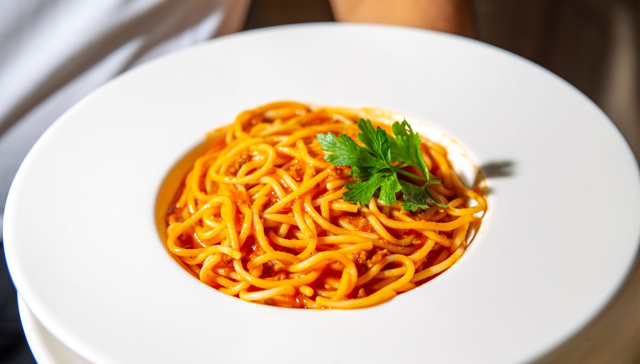 Spaghetti a la bolognese en Folixa Asador Sidrería