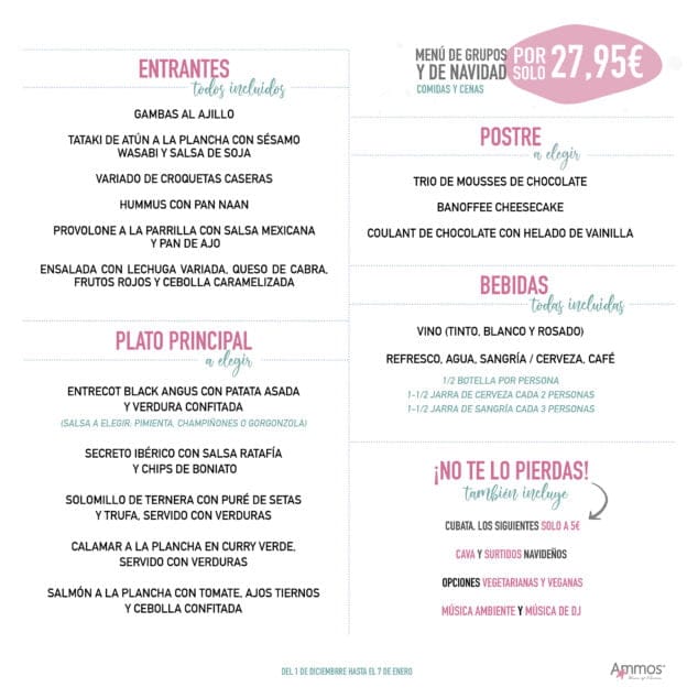 Imagen: Menú de Navidad - Restaurante Ammos