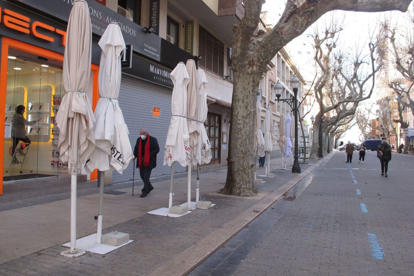 Cierre de locales en Marqués de Campo durante la pandemia