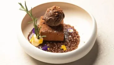 Delicioso postre casero de chocolate