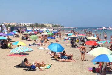 la playa punta del raset durante el pasado agosto