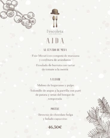 Menú de empresa Aida de L’Escoleta