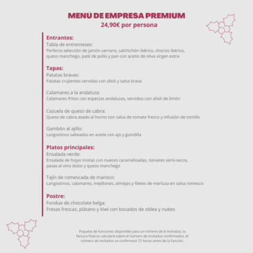 Menú de empresa Premium – Movida Dénia