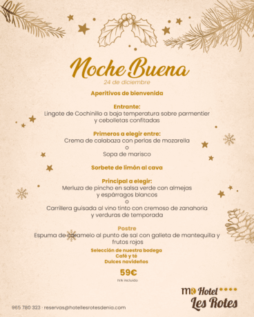 Menú Nochebuena – Hotel les Rotes
