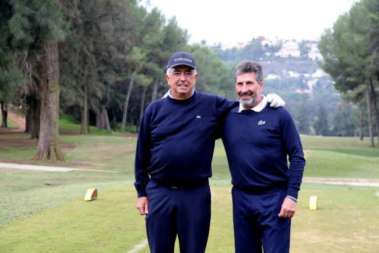José María Olazábal y José Manuel Carriles en La Sella Golf