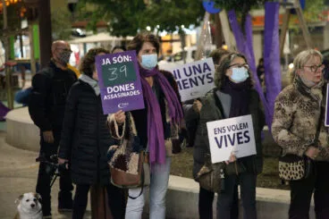 Pancarta en la concentración del 25N