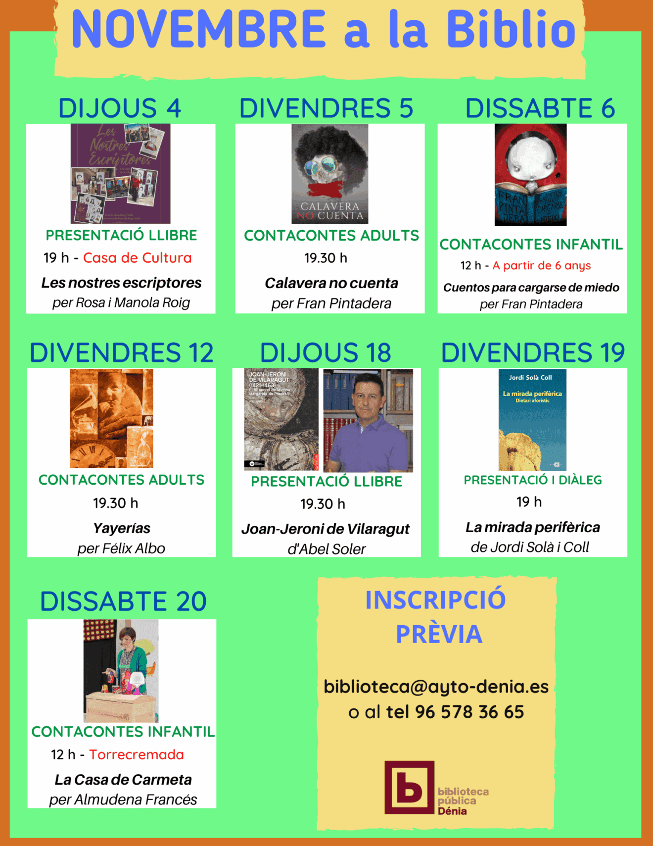 Programación cultural del mes de noviembre