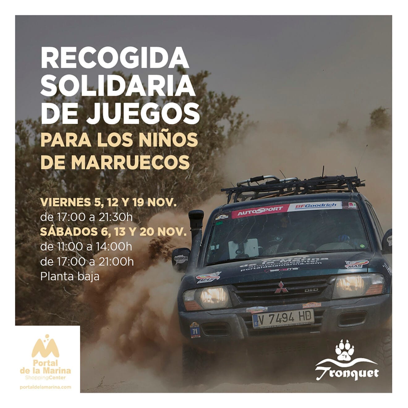 Recogida solidaria de juegos para colegios marroquíes en Portal de la Marina