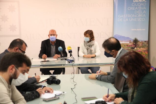 Imagen: Rueda de prensa de Vicent Grimalt y Maria Josep Ripoll sobre los fondos Next Generation