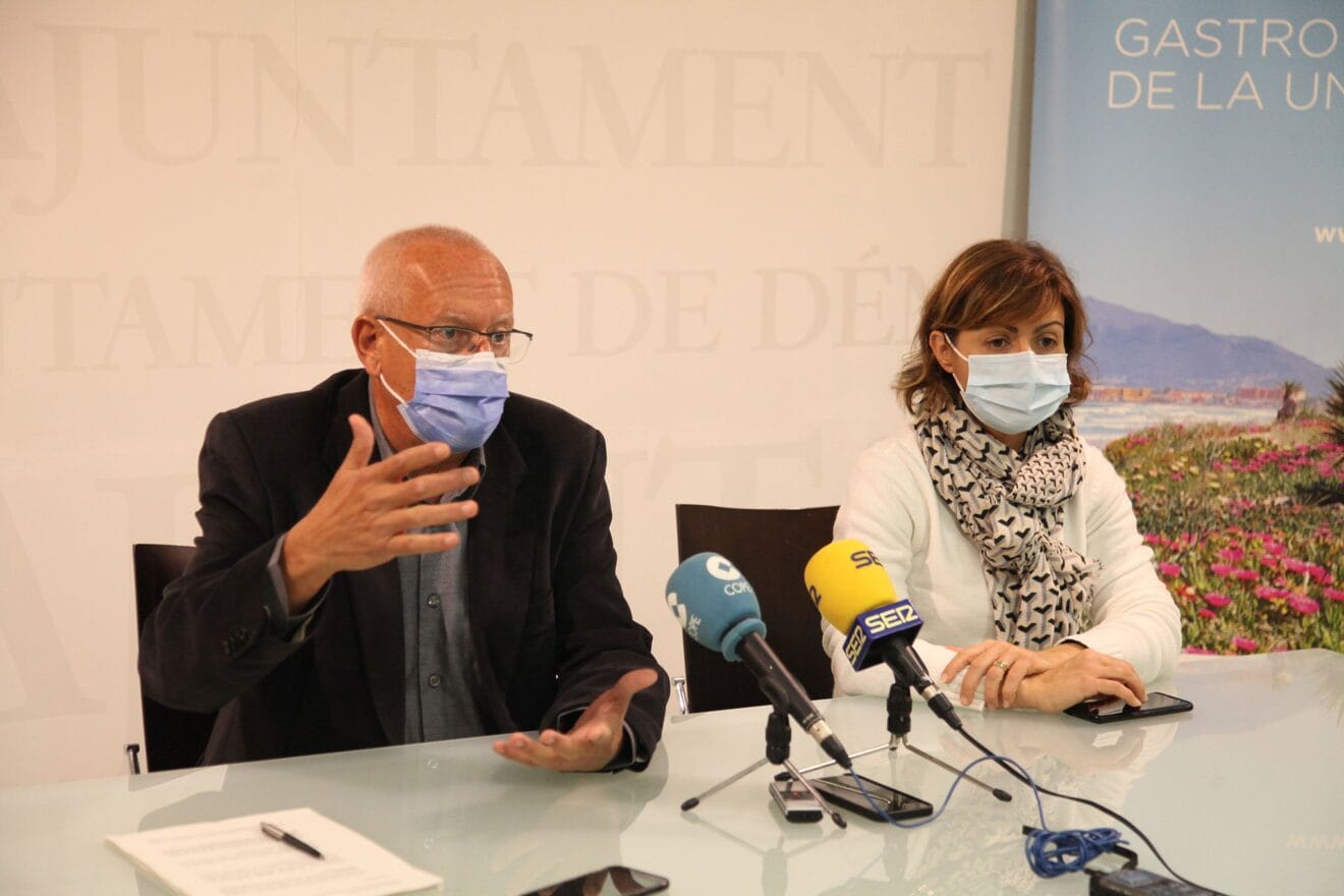 Vicent Grimalt, junto a Maria Josep Ripoll, anuncia que Dénia se beneficiará de 3 millones de euros del fondo europeo Next Generation