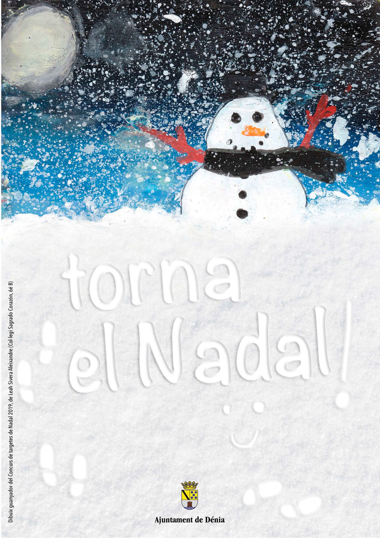 Cartel 'Torna el Nadal!' a Dénia