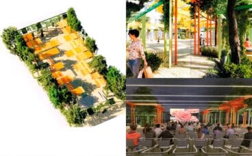 collage del proyecto ganador para el solar de marques de campo