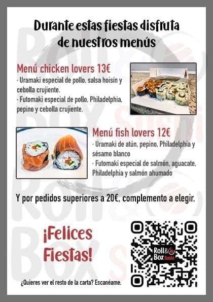 Imagen: Disfruta estas Navidades con Roll & box Sushi
