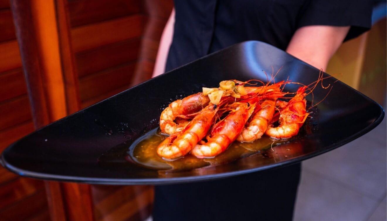 Gamba roja a la plancha