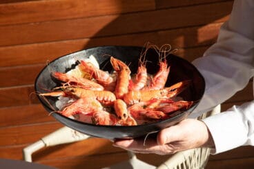 Gamba roja de Dénia en Restaurant Estanyó