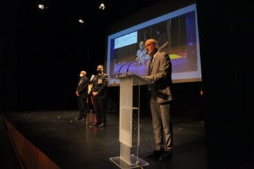Javier Scotto, concejal de Protección Ciudadana, durante el acto