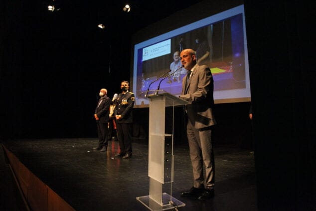 Imagen: Javier Scotto, concejal de Protección Ciudadana, durante el acto