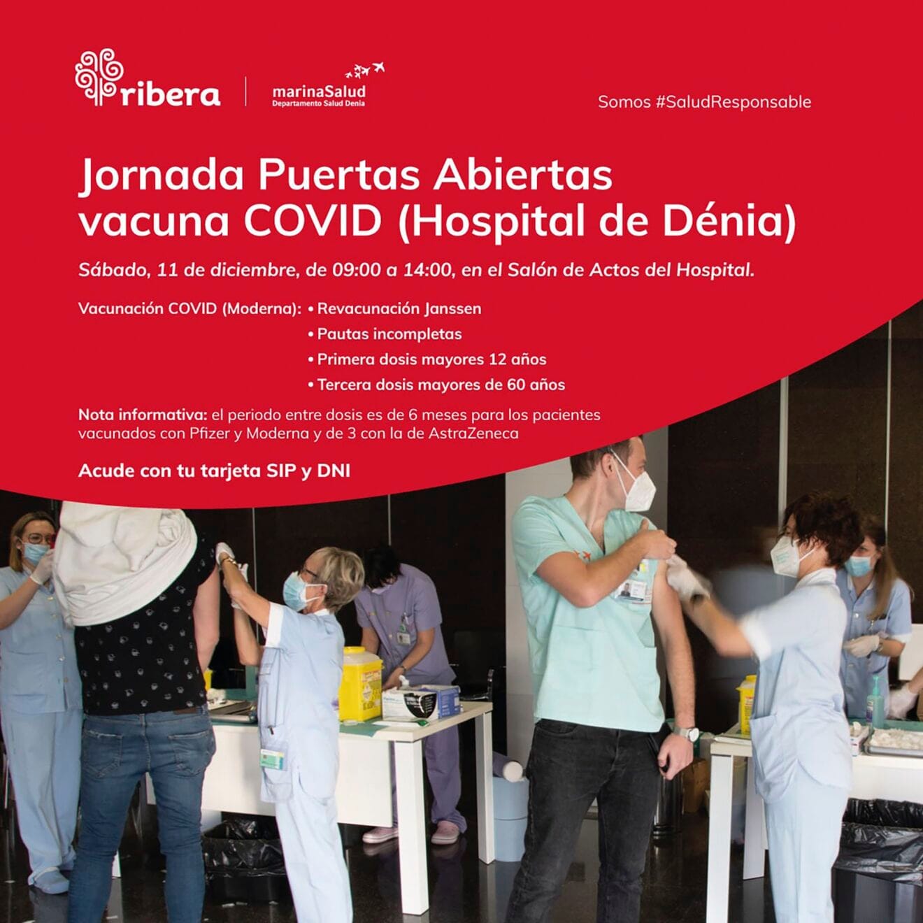 Jornada de Puertas Abiertas para la vacunación en el Hospital de Dénia