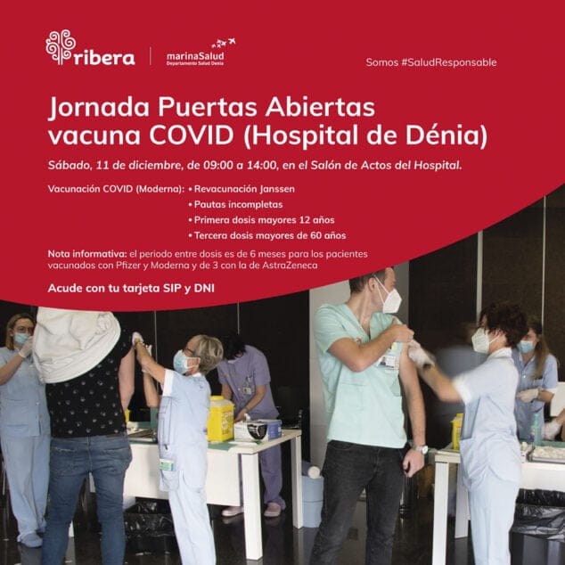 Imagen: Jornada de Puertas Abiertas para la vacunación en el Hospital de Dénia