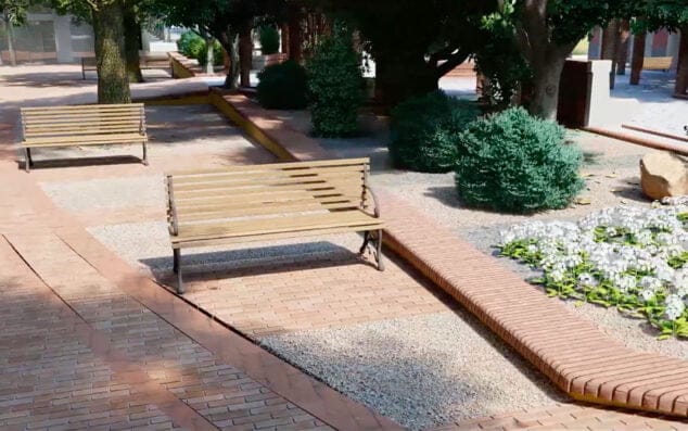 Imagen: La nueva Glorieta dispondrá de más bancos y zonas de descanso