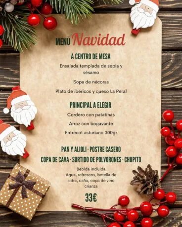 Menú de Navidad en Folixa