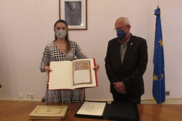 Mireia Mollà y Vicent Grimalt tras la reunión