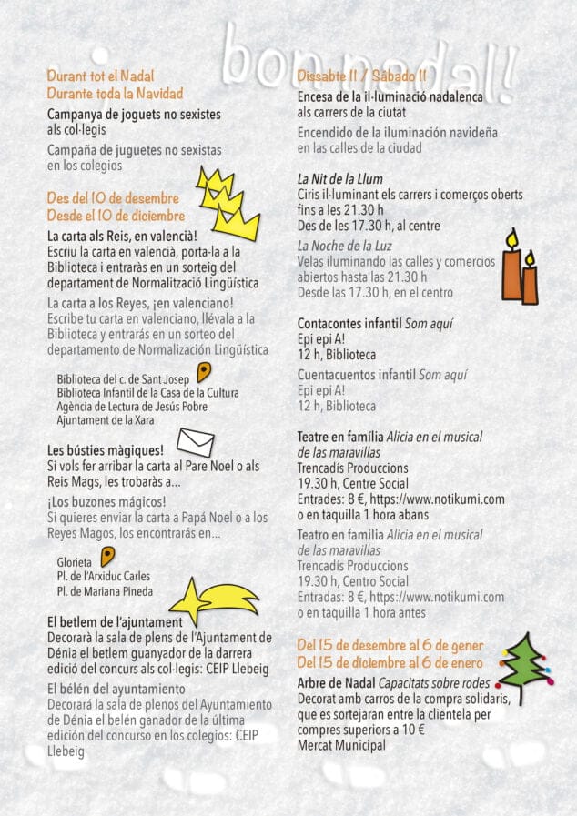 Papá Noel y Reyes Magos se darán cita en Dénia: una Navidad «como las de antes» 2 programa de navidad en denia