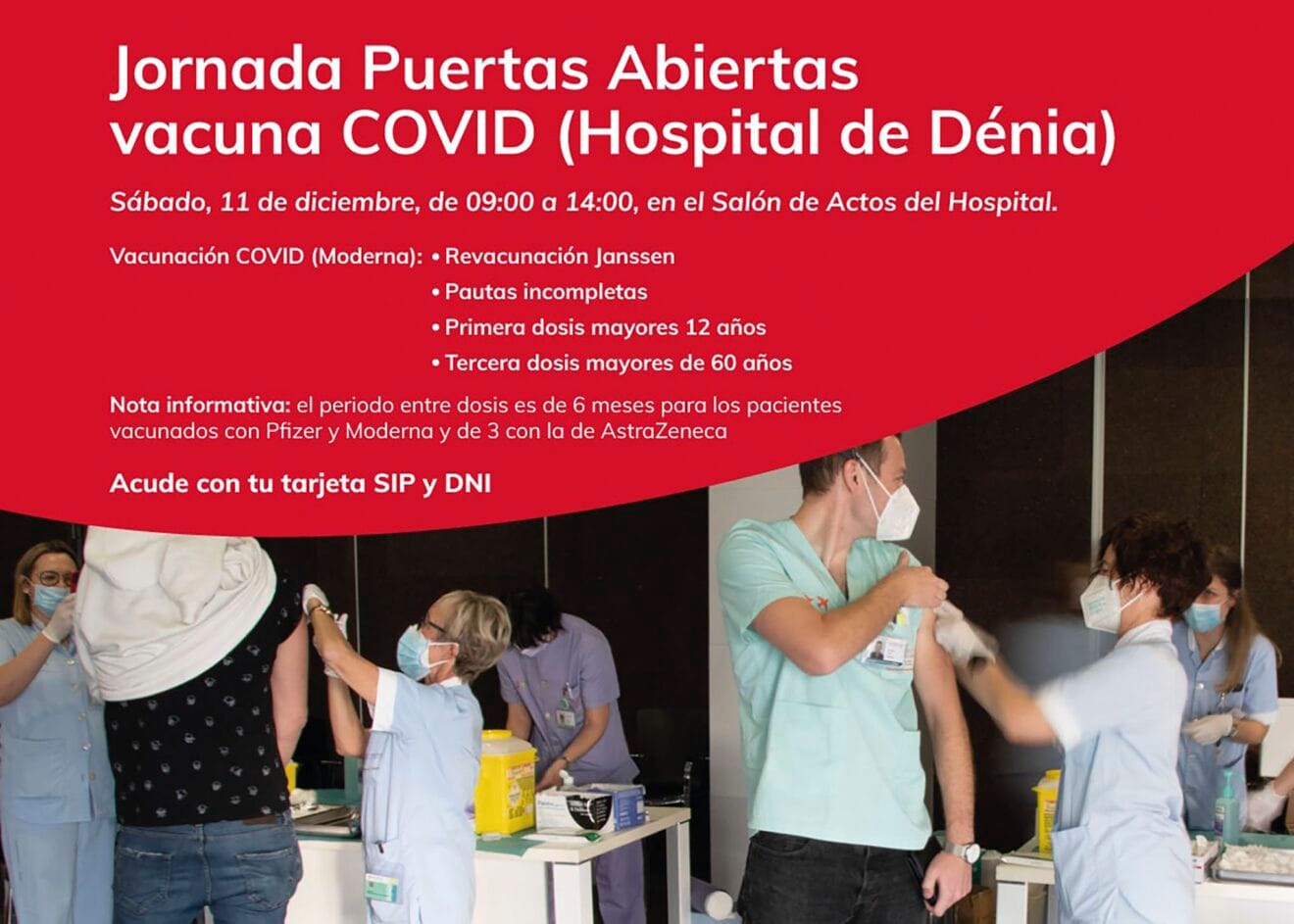 Vacunación contra la COVID-19 en el Hospital de Dénia