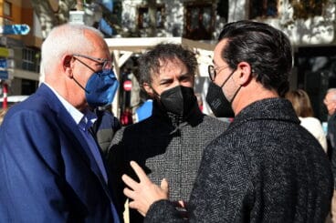 Vicent Grimalt, alcalde de Dénia, Quique Dacosta y Francesc Colomer, Secretario Autonómico de Turismo.