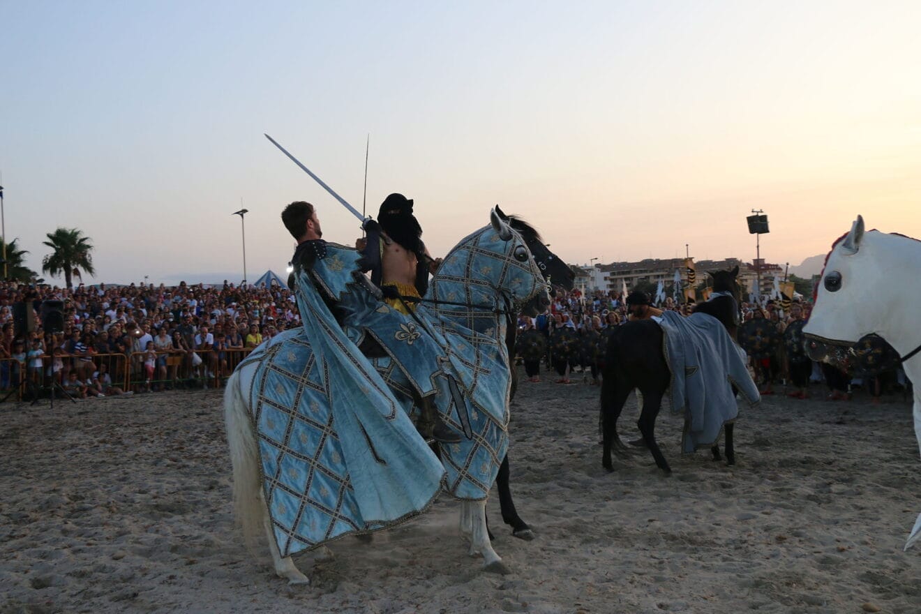 Batalla a caballo durante el desembarco moro de 2019