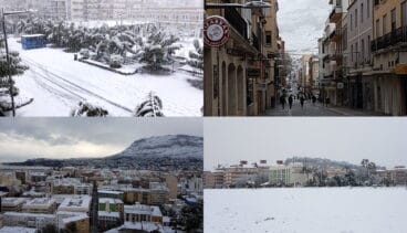 Dénia blanca por la nevada del 2017