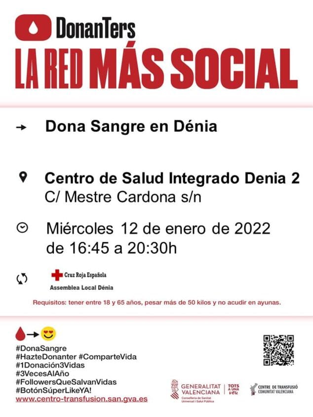 Imagen: Donación de sangre en Dénia
