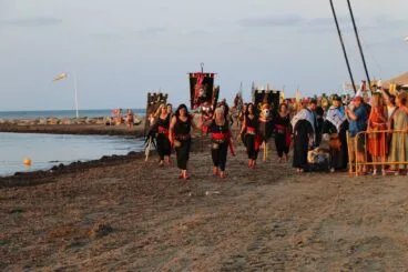 Llegada de la capitanía mora a la playa de Dénia