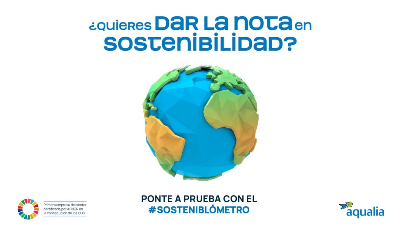 Sosteniblómetro Aqualia y Centro deportivo Dénia