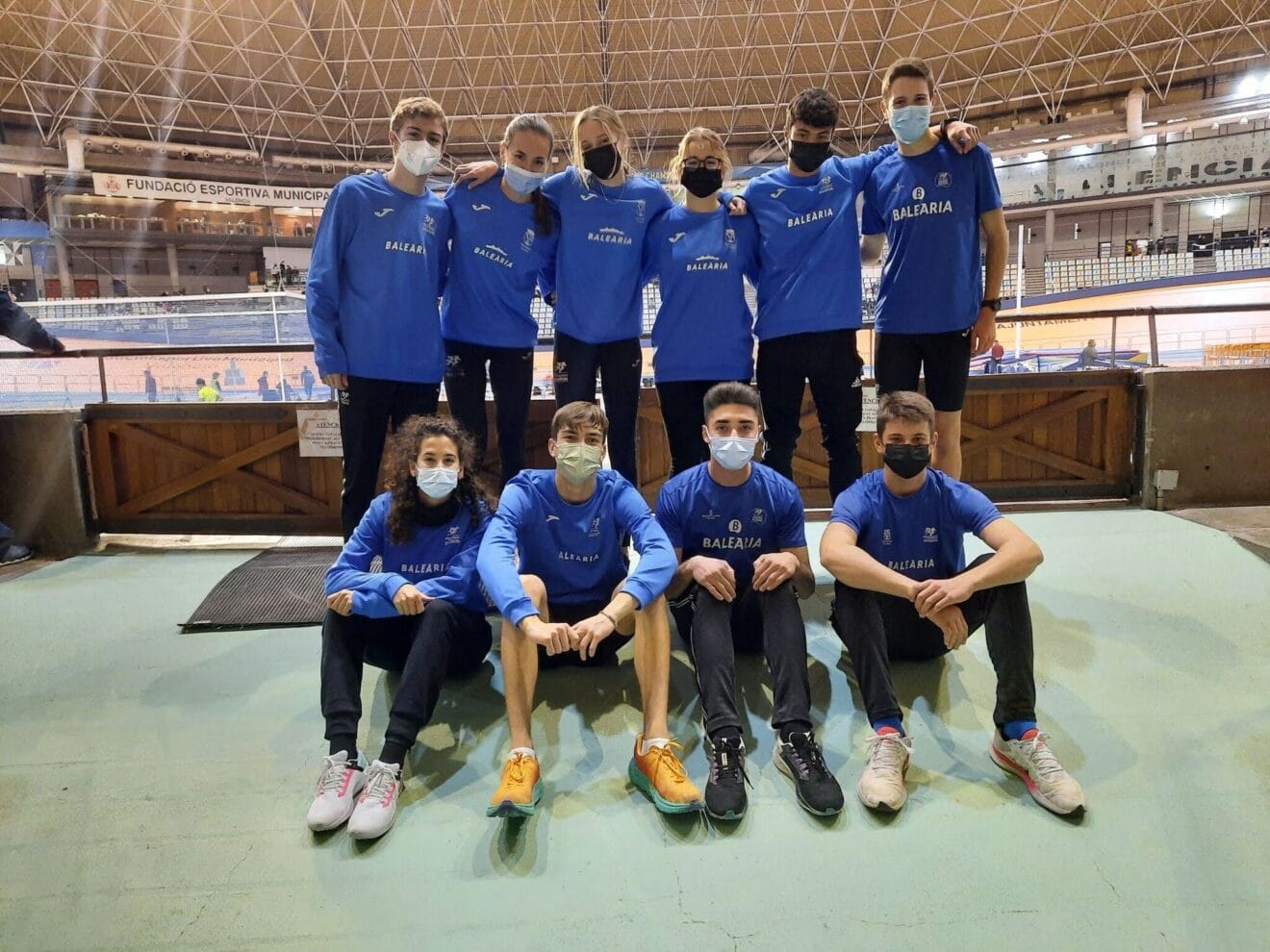 Atletas del Baleària Diànium en Valencia el viernes 28 de enero