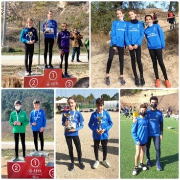 Atletas del Club Baleària Diànium en el Campeonato Provincial Escolar de Cross