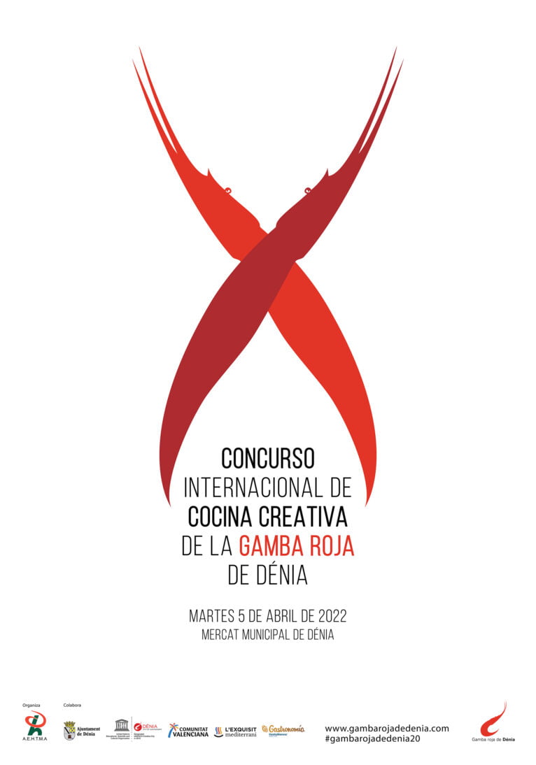 Cartel de la décima edición del Concurso Internacional de Cocina Creativa de la Gamba Roja de Dénia